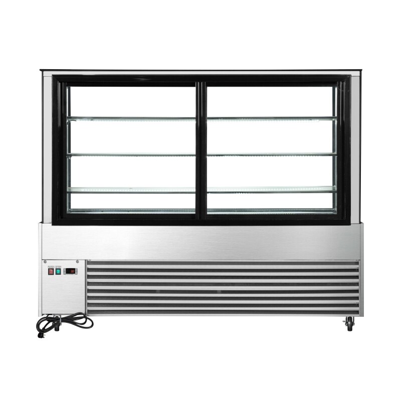 71 in. Refrigerated Bakery Display Case for Cakes, Stainless Steel Frame, 30 cu. ft RBD30C, product image 9 of 12