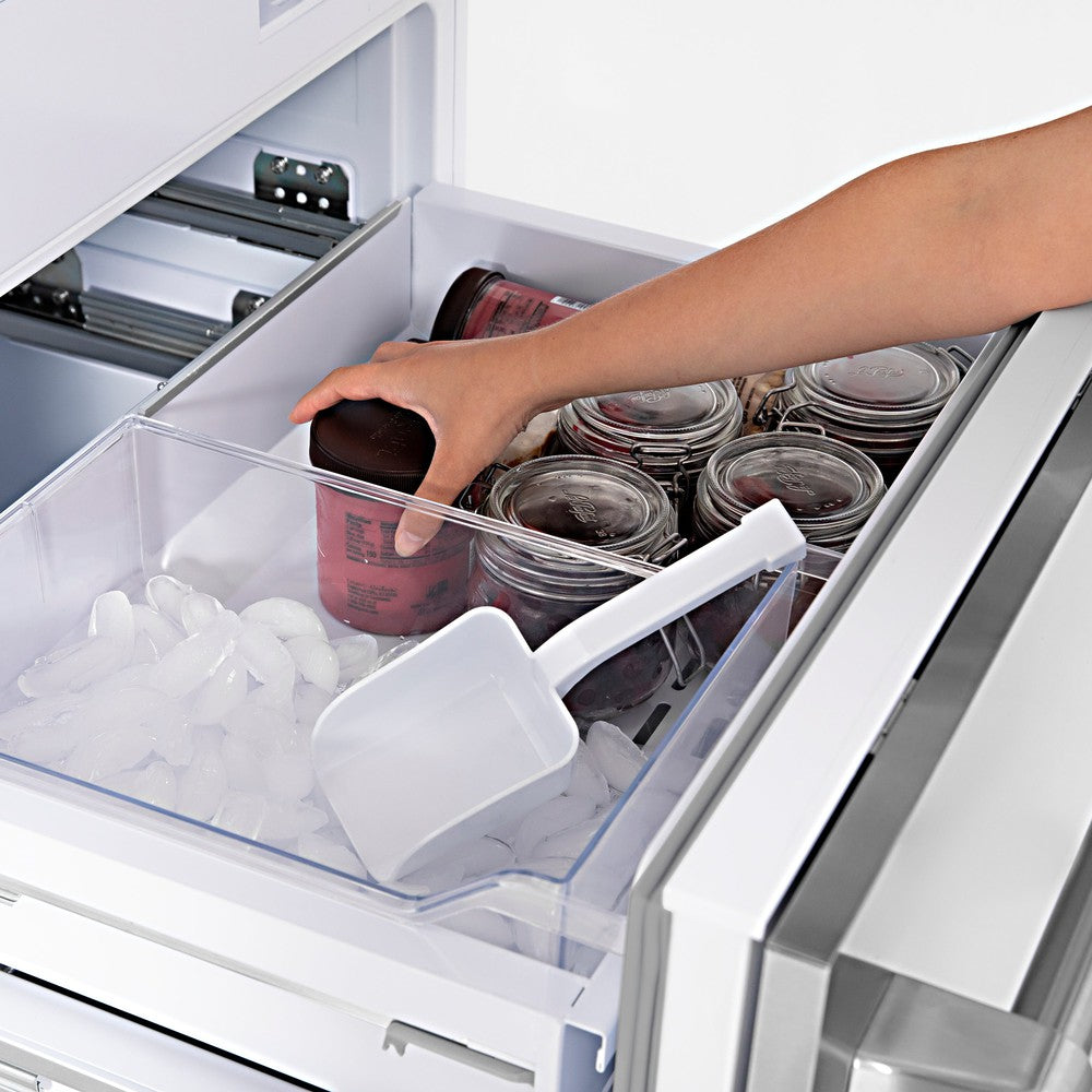 30 In. 16.1 Cu. Ft. Built-in Bottom Freezer Refrigerator With Water Dispenser And Ice Maker In Stainless Steel RBIV30430