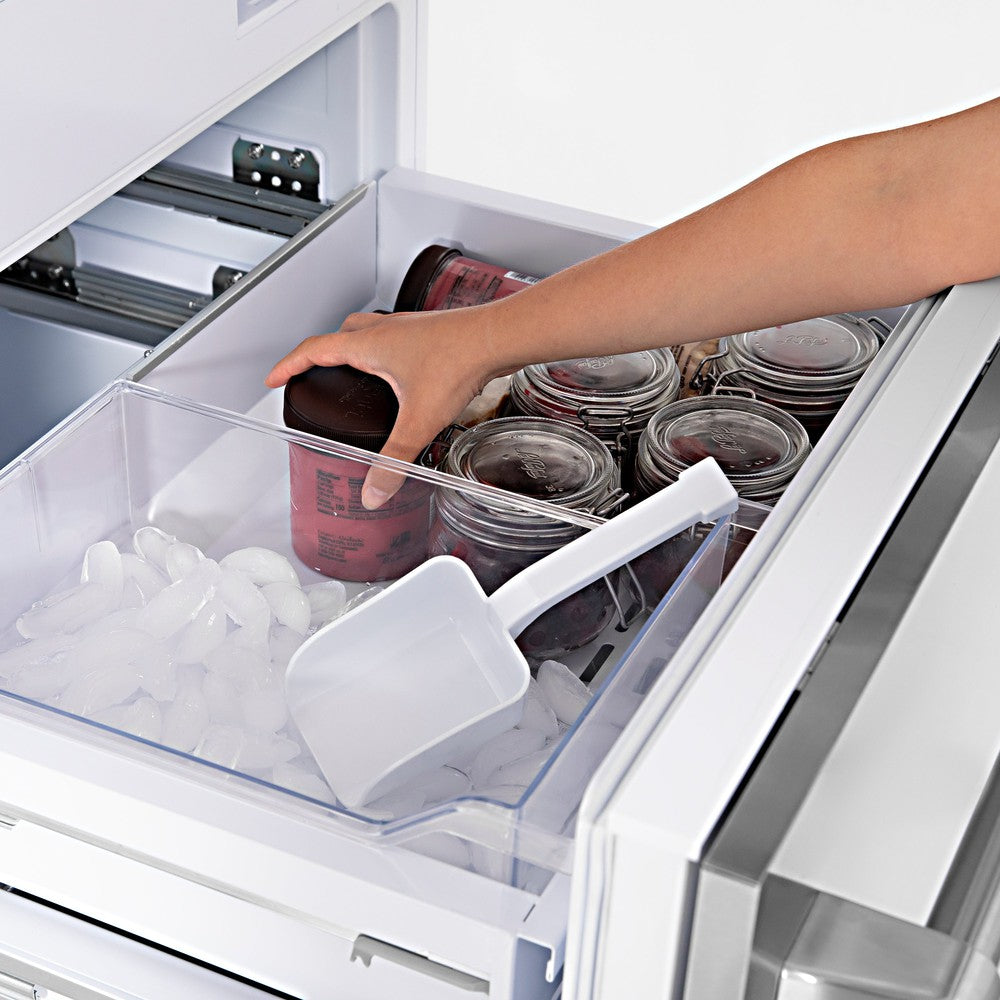 30 In. 16.1 Cu. Ft. Panel Ready Built-in Bottom Freezer Refrigerator With Water Dispenser And Ice Maker RBIV30