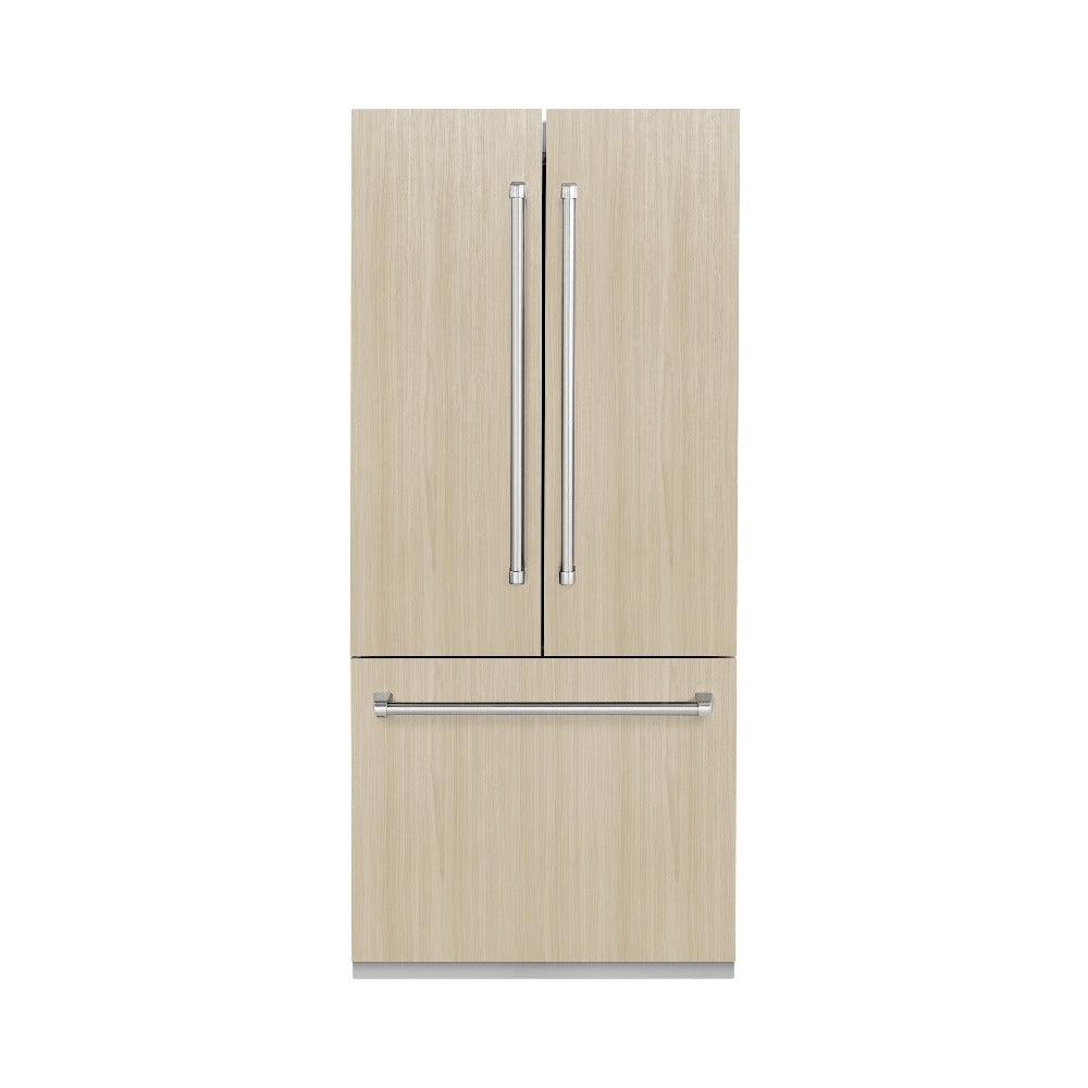 36 In. 19.6 Cu. Ft. Panel Ready French Door Built-in Bottom Freezer Refrigerator With Water Dispenser And Ice Maker RBIV36