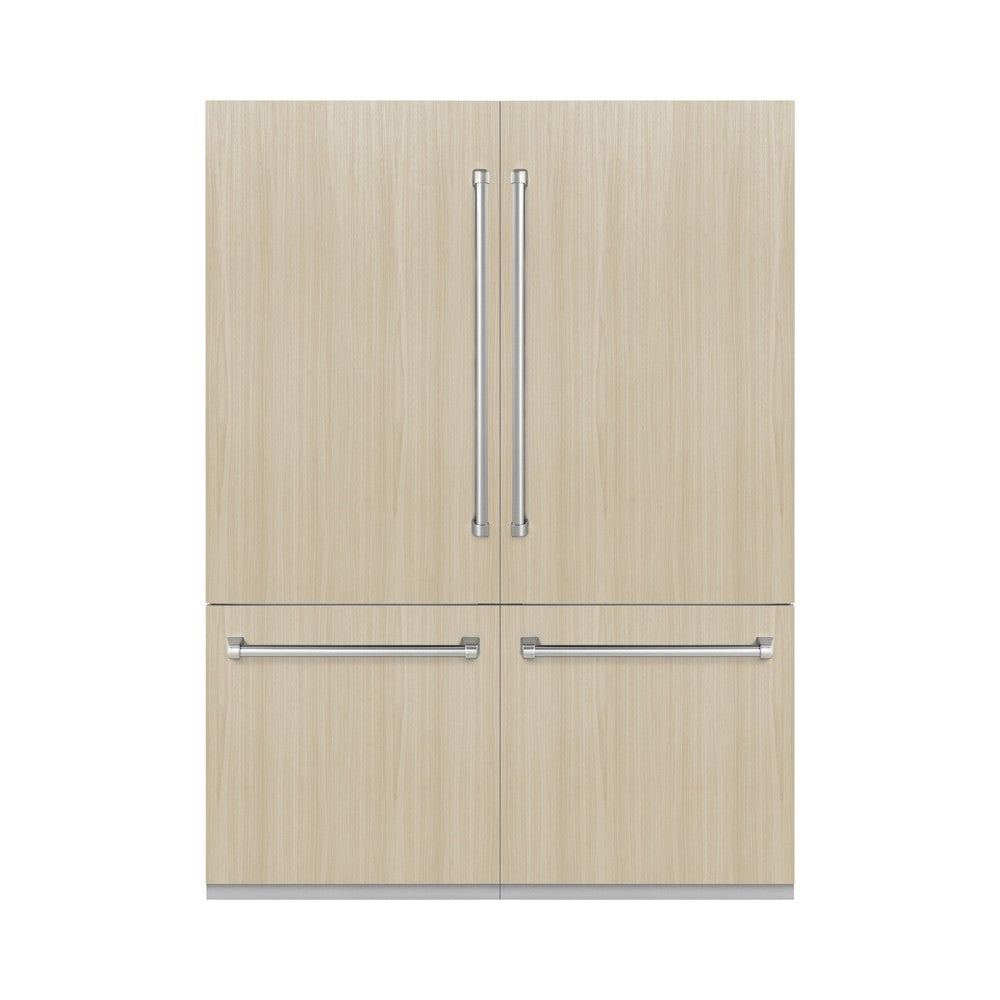 60 In. 32.2 Cu. Ft. Panel Ready French Door Built-in Bottom Freezer Refrigerator With Water Dispensers And Ice Makers RBIV60
