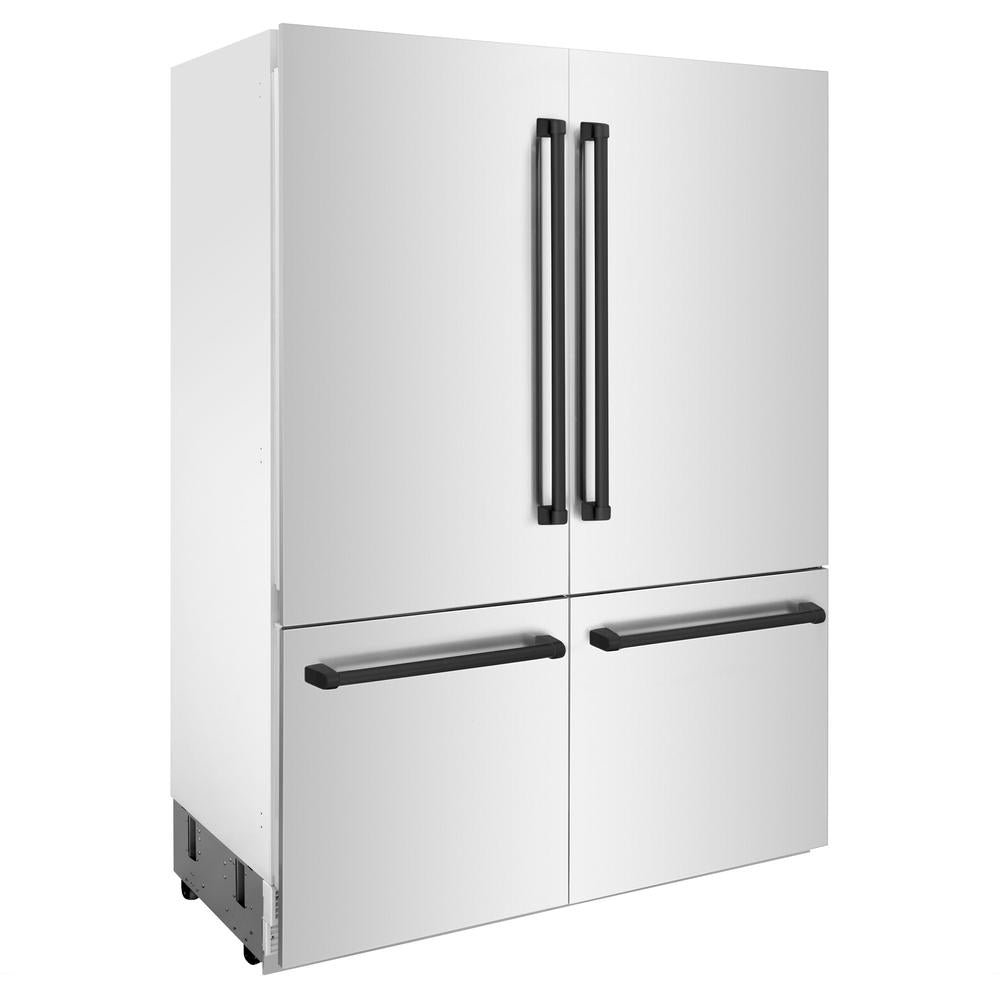 Autograph Edition 60 In. 32.2 Cu. Ft. French Door Built-in Bottom Freezer Refrigerator With Water Dispenser And Ice Maker In Stainless Steel With Matte Black Accents RBIVZ30460MB
