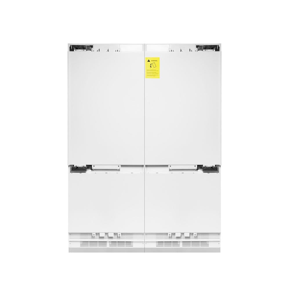 ZLINE Autograph Edition 60 in. 32.2 cu. ft. Panel Ready French Door Built-In Bottom Freezer Refrigerator with Water Dispenser and Ice Maker with Polished Gold Accents (RBIVZ-60-G) RBIVZ60G