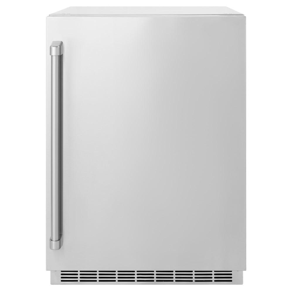 24 In. Touchstone 151 Can Beverage Fridge With Solid Stainless Steel Door RBSOST24