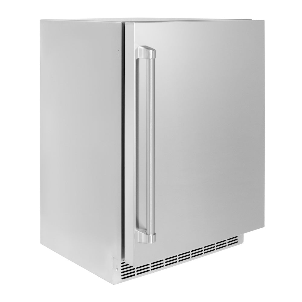 24 In. Touchstone 151 Can Beverage Fridge With Solid Stainless Steel Door RBSOST24
