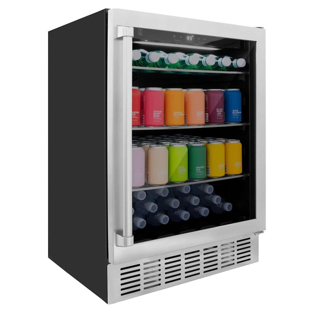24 In. Monument 154 Can Beverage Fridge In Stainless Steel RBVUS24