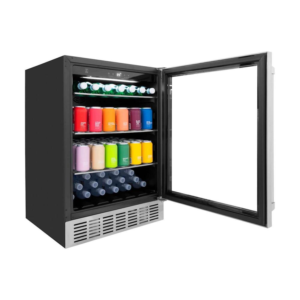 24 In. Monument 154 Can Beverage Fridge In Stainless Steel RBVUS24