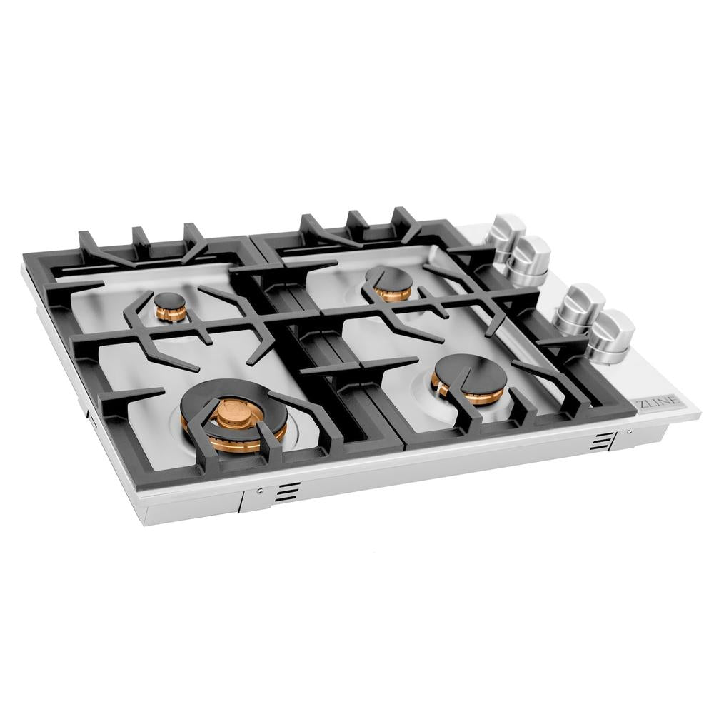 30" Drop-in Gas Stovetop with 4 Gas burners (RC30) with Brass Burners RCBR30
