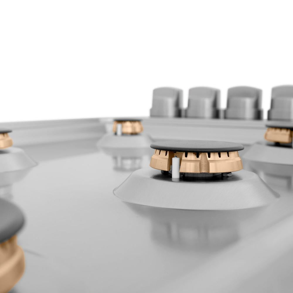 36 In. Gas Cooktop With 6 Brass Burners RCBR36