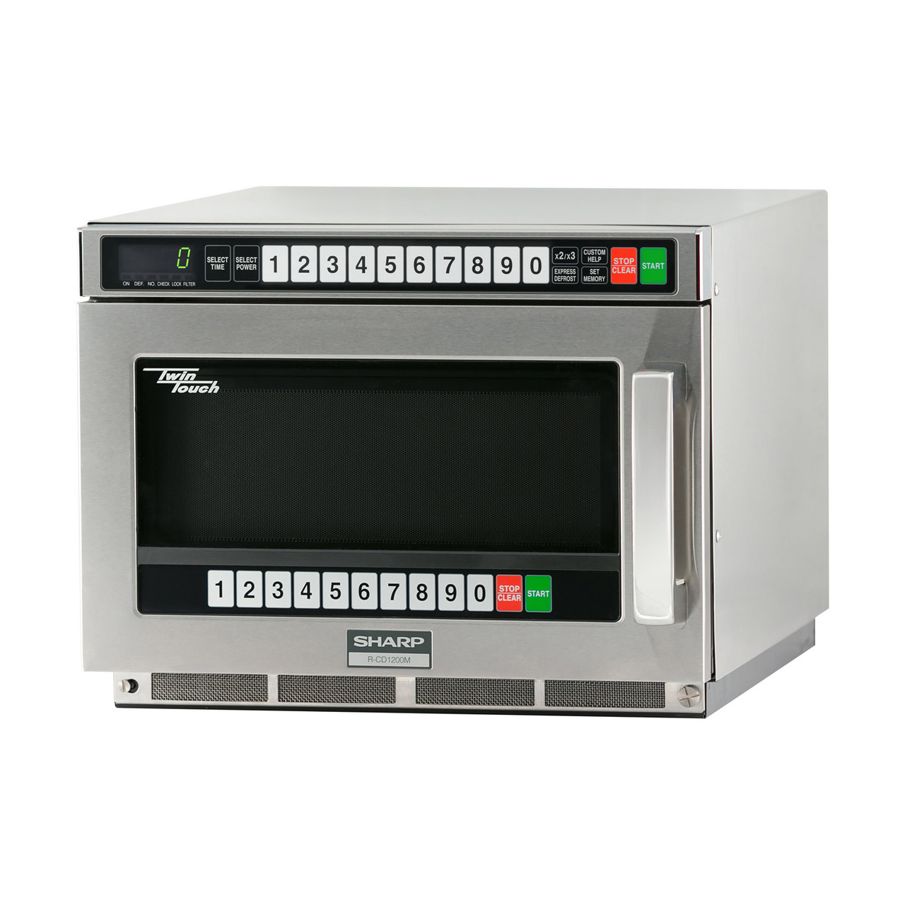 Sharp TwinTouch 1200 Watt Commercial Microwave Oven with Dual TouchPads RCD1200M