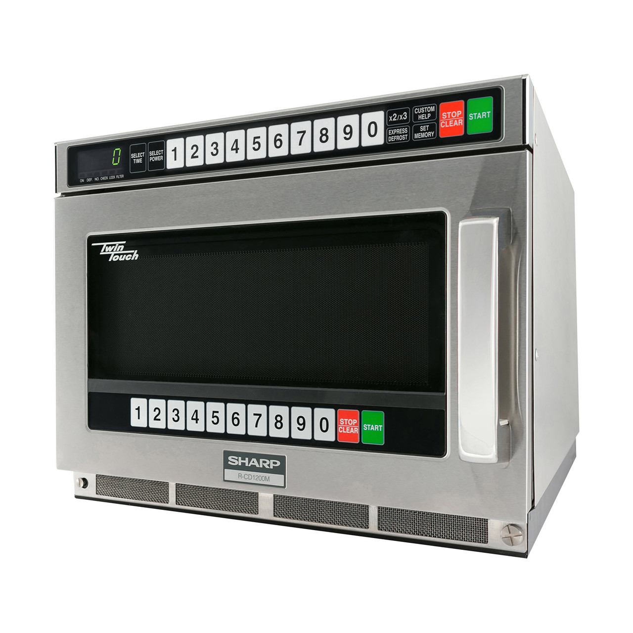 Sharp TwinTouch 1200 Watt Commercial Microwave Oven with Dual TouchPads RCD1200M