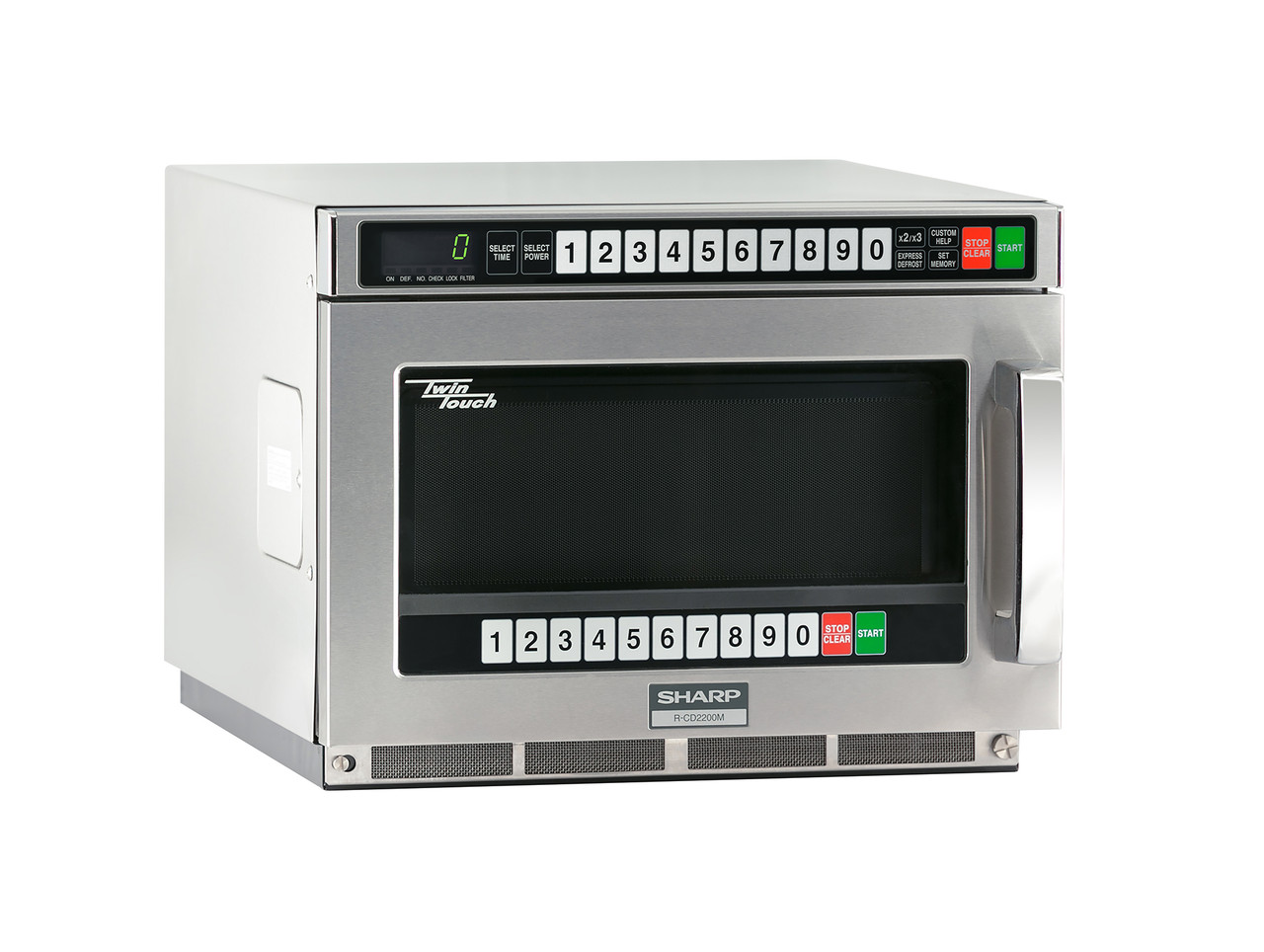 Sharp TwinTouch 2200 Watt Commercial Microwave Oven with Dual TouchPads RCD2200M