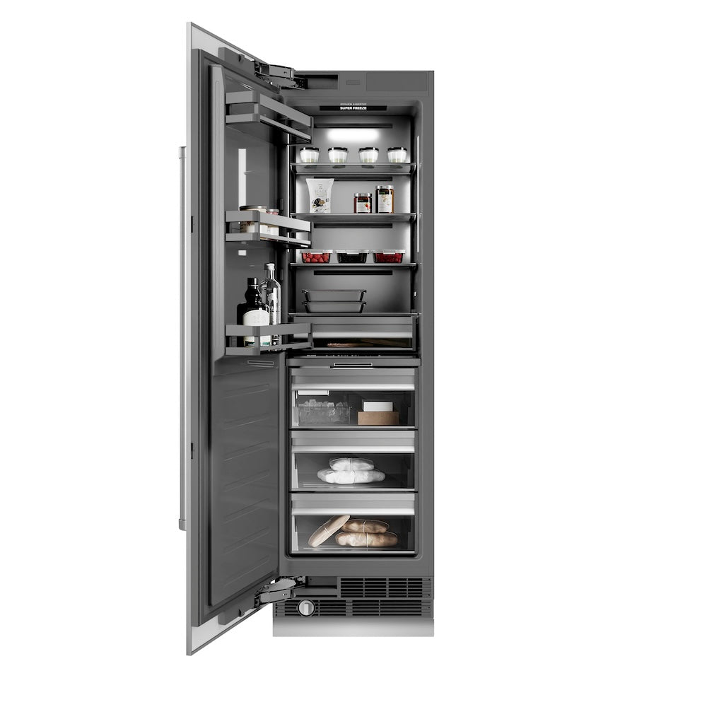 24 In. 12.4 Cu. Ft. Column Freezer In Stainless Steel With Graphite Gray Interior RCFV30424