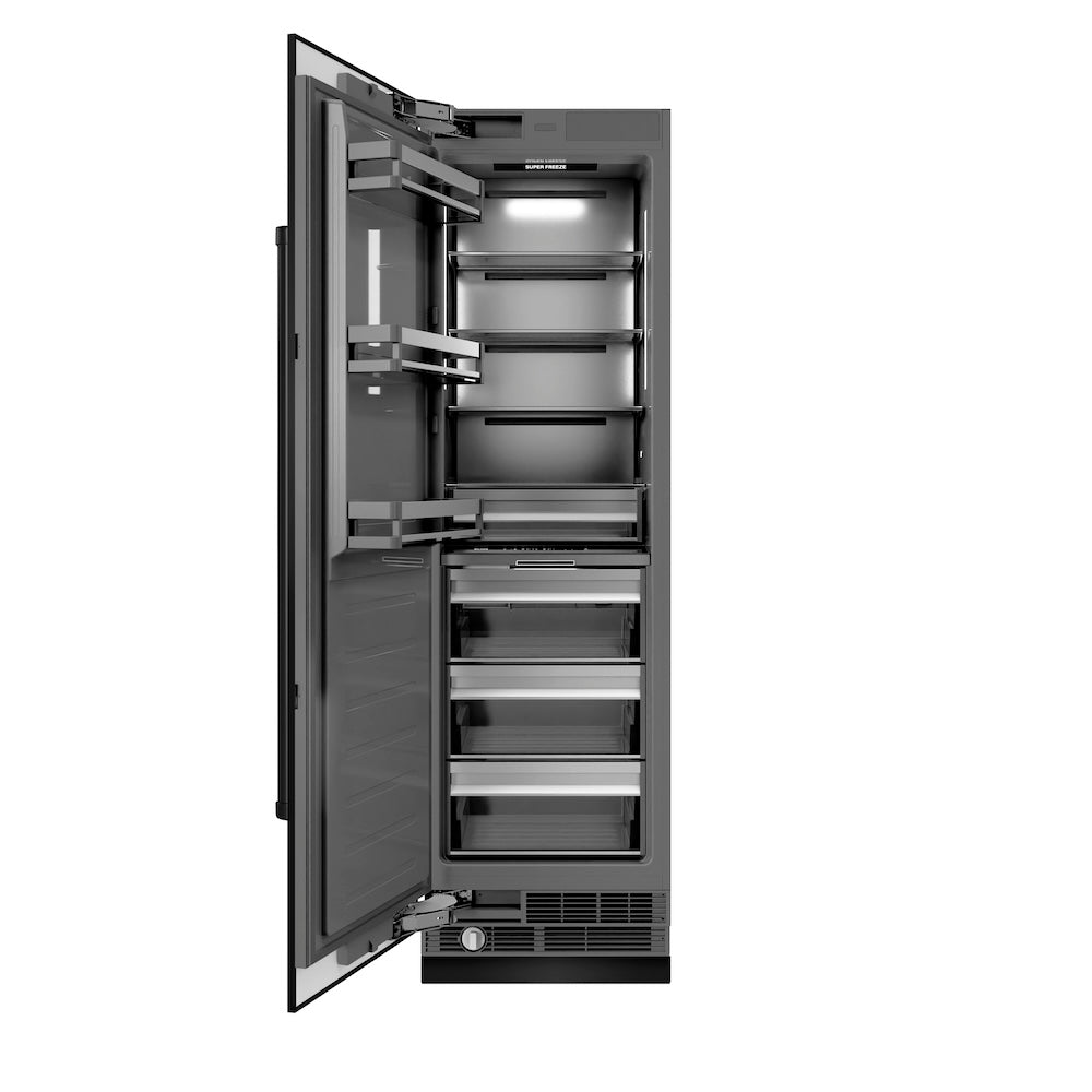 24 In. 12.4 Cu. Ft. Column Freezer In Black Stainless Steel With Graphite Gray Interior RCFVBS24