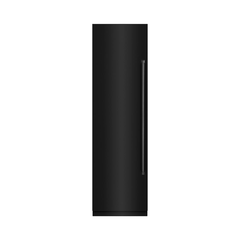 24 In. 12.4 Cu. Ft. Column Freezer In Black Stainless Steel With Graphite Gray Interior RCFVBS24