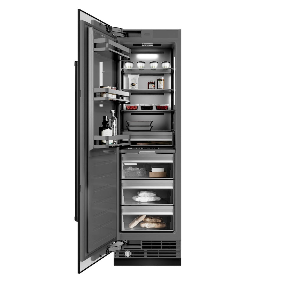 24 In. 12.4 Cu. Ft. Column Freezer In Black Stainless Steel With Graphite Gray Interior RCFVBS24