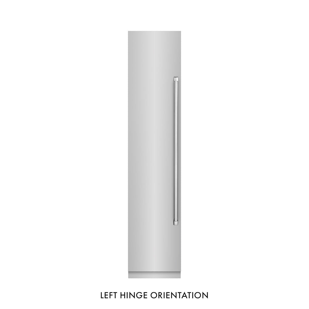 18 In. 8.6 Cu. Ft. Left Hinge Column Freezer In Stainless Steel With Graphite Gray Interior RCFVL30418