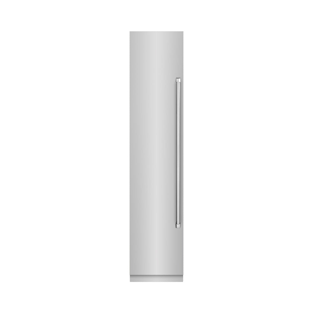 18 In. 8.6 Cu. Ft. Left Hinge Column Freezer In Stainless Steel With Graphite Gray Interior RCFVL30418