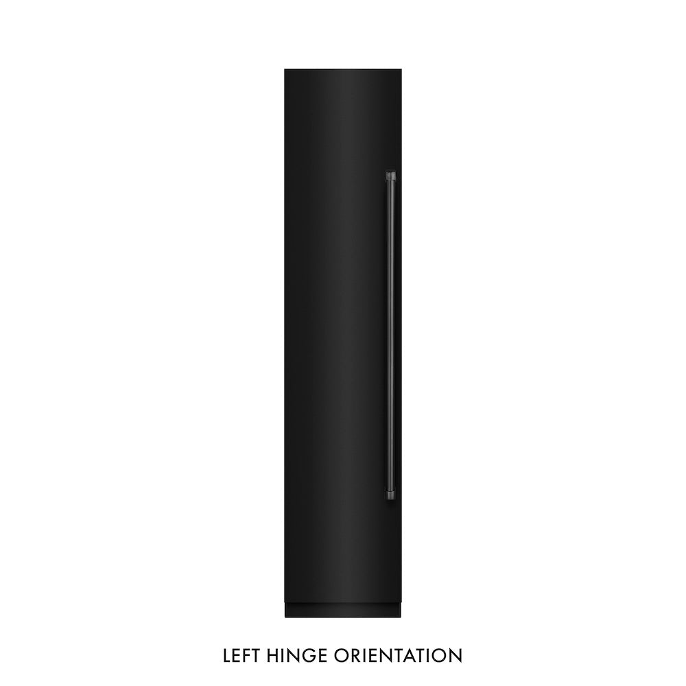 18 In. 8.6 Cu. Ft. Left Hinge Column Freezer In Black Stainless Steel With Graphite Gray Interior RCFVLBS18