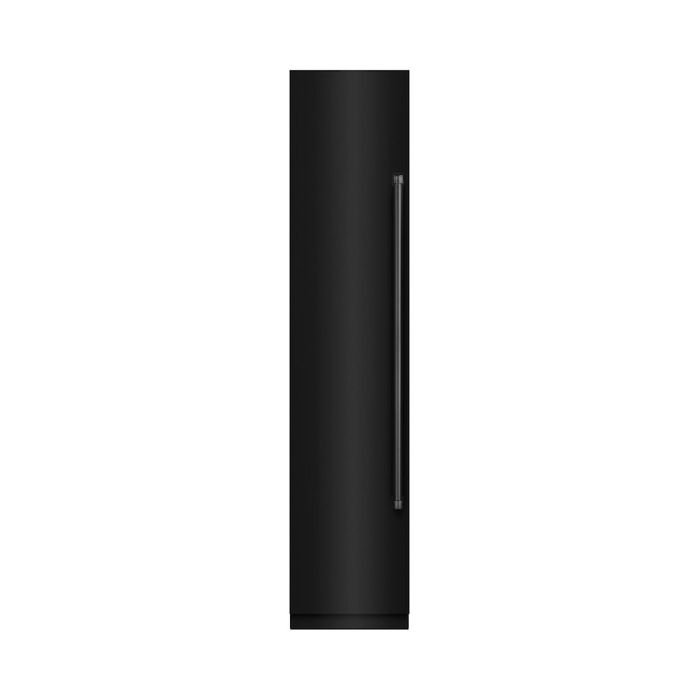 18 In. 8.6 Cu. Ft. Left Hinge Column Freezer In Black Stainless Steel With Graphite Gray Interior RCFVLBS18