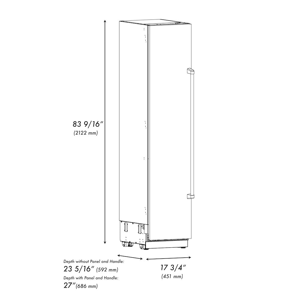 Autograph Edition 18 in. 8.6 cu. ft. Left Hinge Column Freezer RCFVLZ30418G