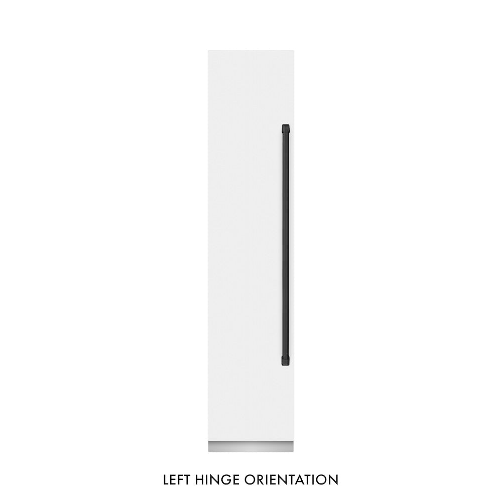 Autograph Edition 18 In. 8.6 Cu. Ft. Left Hinge Column Freezer In White Matte With Graphite Gray Interior And Matte Black Accents RCFVLZWM18MB