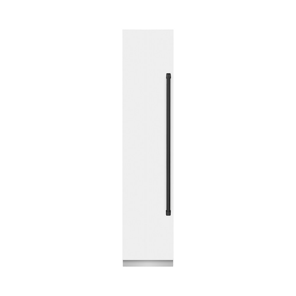 Autograph Edition 18 In. 8.6 Cu. Ft. Left Hinge Column Freezer In White Matte With Graphite Gray Interior And Matte Black Accents RCFVLZWM18MB