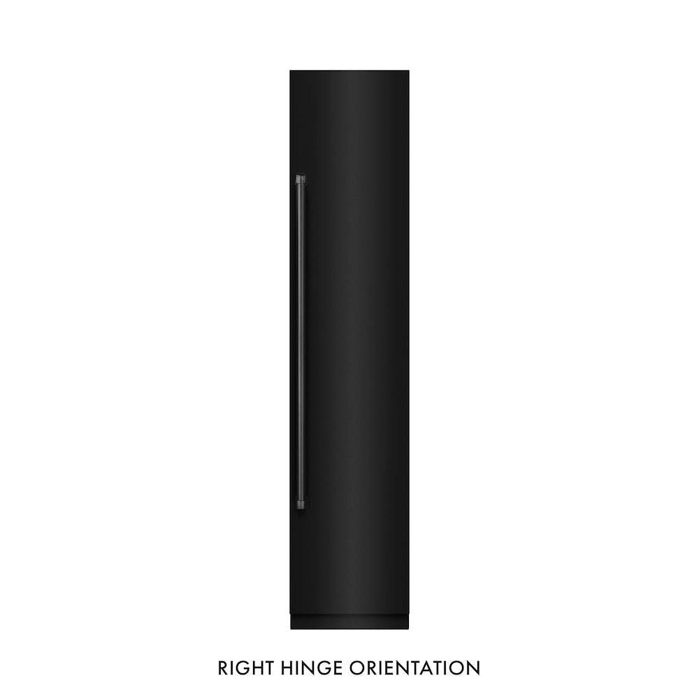18 In. 8.6 Cu. Ft. Right Hinge Column Freezer In Black Stainless Steel With Graphite Gray Interior RCFVRBS18