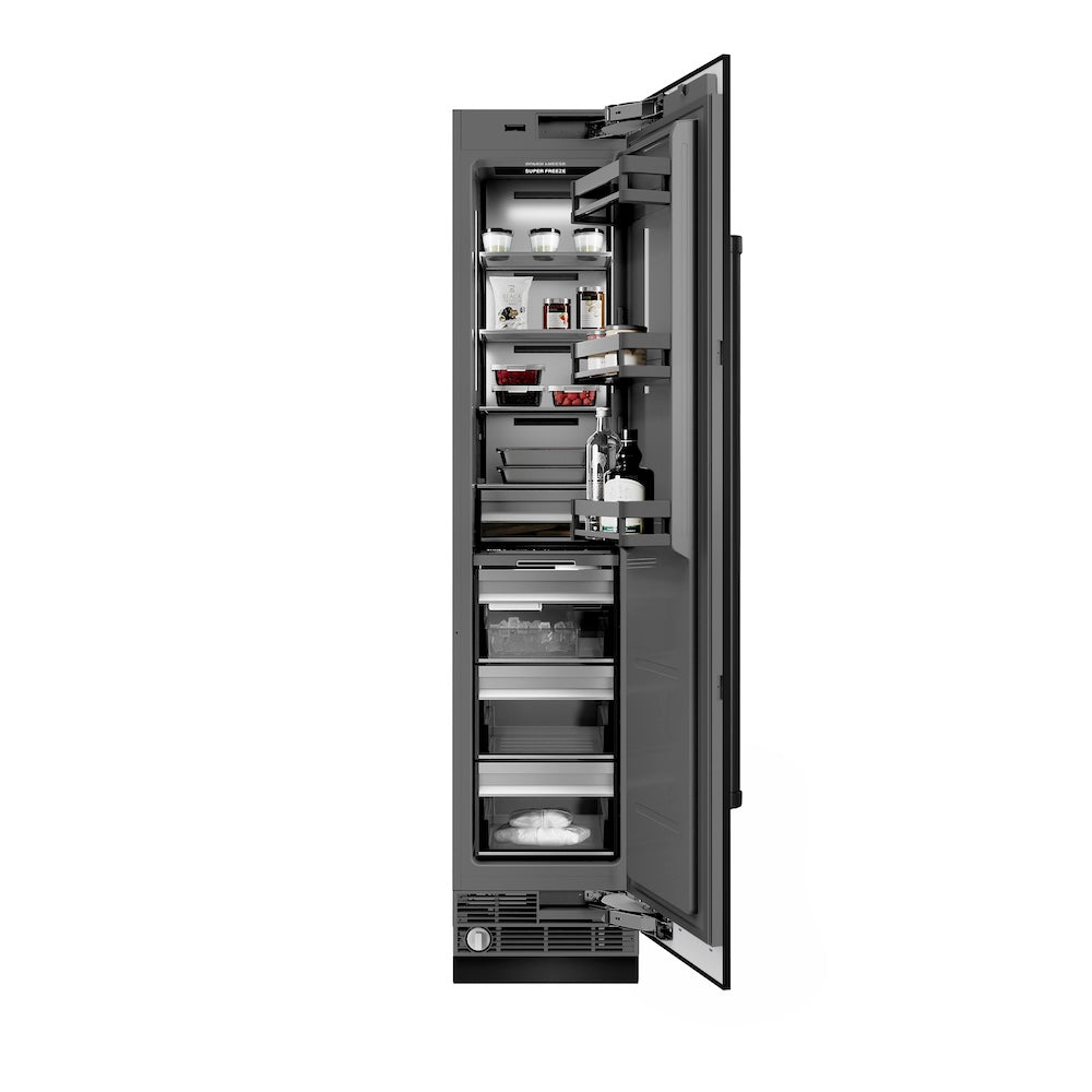 18 In. 8.6 Cu. Ft. Right Hinge Column Freezer In Black Stainless Steel With Graphite Gray Interior RCFVRBS18