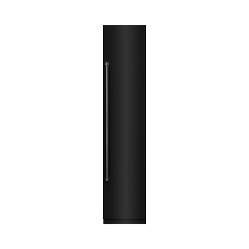 18 In. 8.6 Cu. Ft. Right Hinge Column Freezer In Black Stainless Steel With Graphite Gray Interior RCFVRBS18