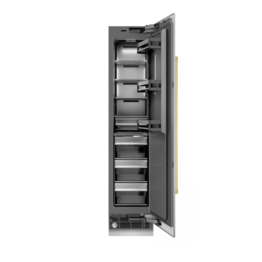 Autograph Edition 18 In. 8.6 Cu. Ft. Right Hinge Column Freezer In Stainless Steel With Graphite Gray Interior And Matte Black Accents RCFVRZ30418MB