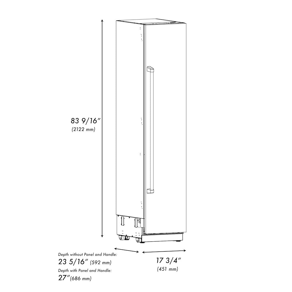 Autograph Edition 18 in. 8.6 cu. ft. Right Hinge Column Freezer RCFVRZSN18G