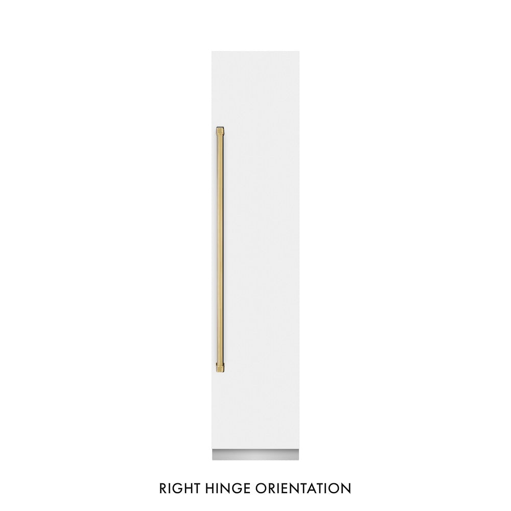 Autograph Edition 18 In. 8.6 Cu. Ft. Right Hinge Column Freezer In White Matte With Graphite Gray Interior And Polished Gold Accents RCFVRZWM18G