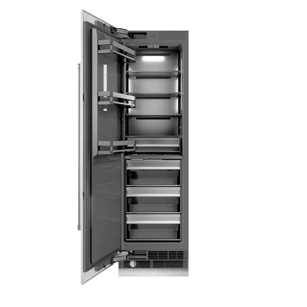 24 In. 12.4 Cu. Ft. Column Freezer In Satin Stainless Steel With Graphite Gray Interior RCFVSN24