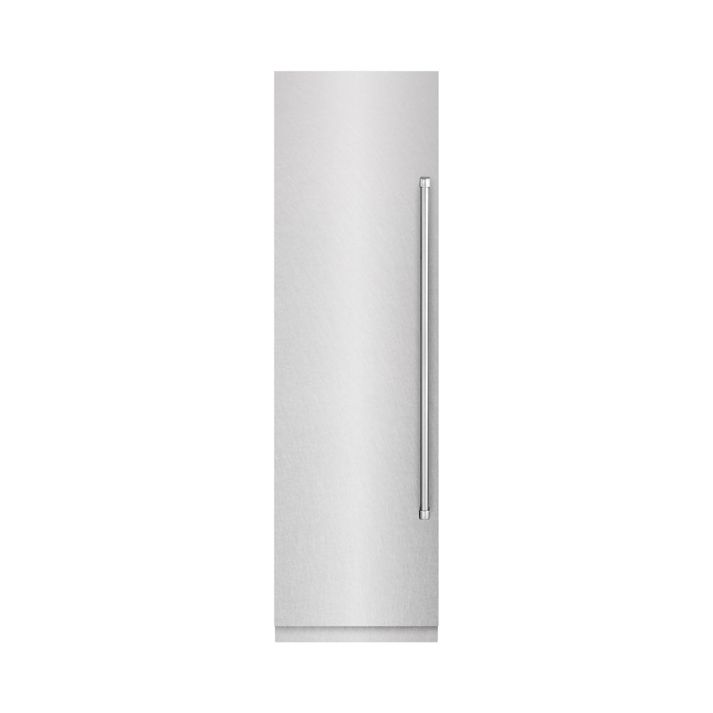 24 In. 12.4 Cu. Ft. Column Freezer In Satin Stainless Steel With Graphite Gray Interior RCFVSN24