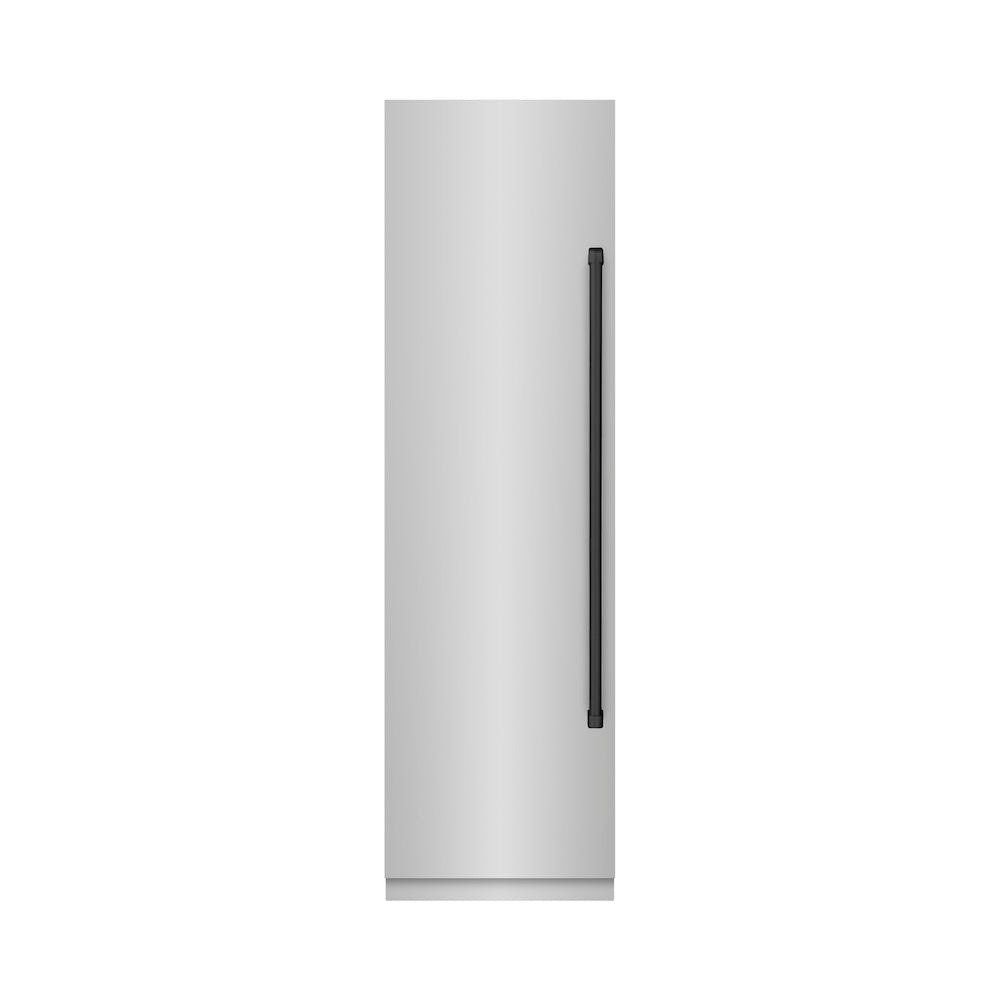 Autograph Edition 24 In. 12.4 Cu. Ft. Column Freezer In Stainless Steel With Graphite Gray Interior And Matte Black Accents RCFVZ30424MB