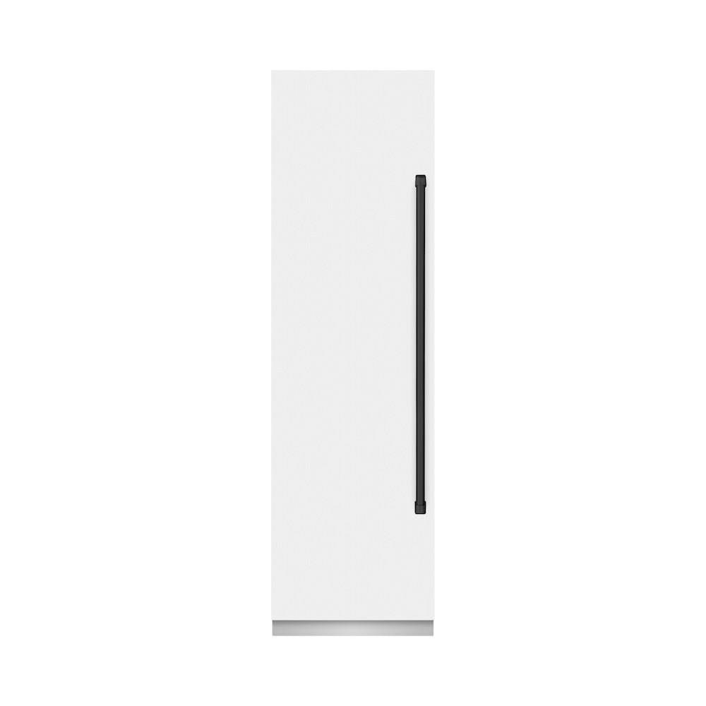 Autograph Edition 24 In. 12.4 Cu. Ft. Column Freezer In White Matte With Graphite Gray Interior And Matte Black Accents RCFVZWM24MB