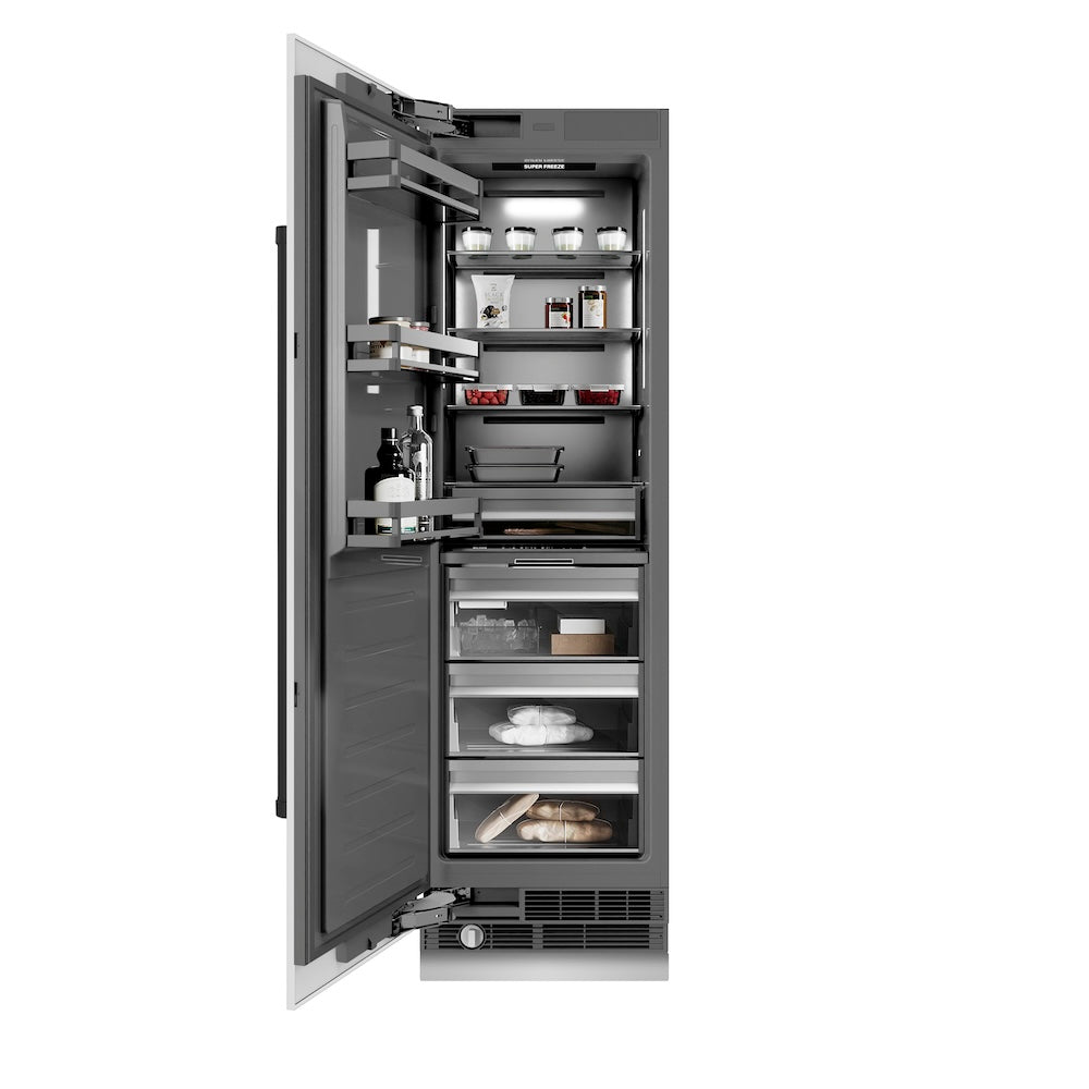 Autograph Edition 24 In. 12.4 Cu. Ft. Column Freezer In White Matte With Graphite Gray Interior And Matte Black Accents RCFVZWM24MB