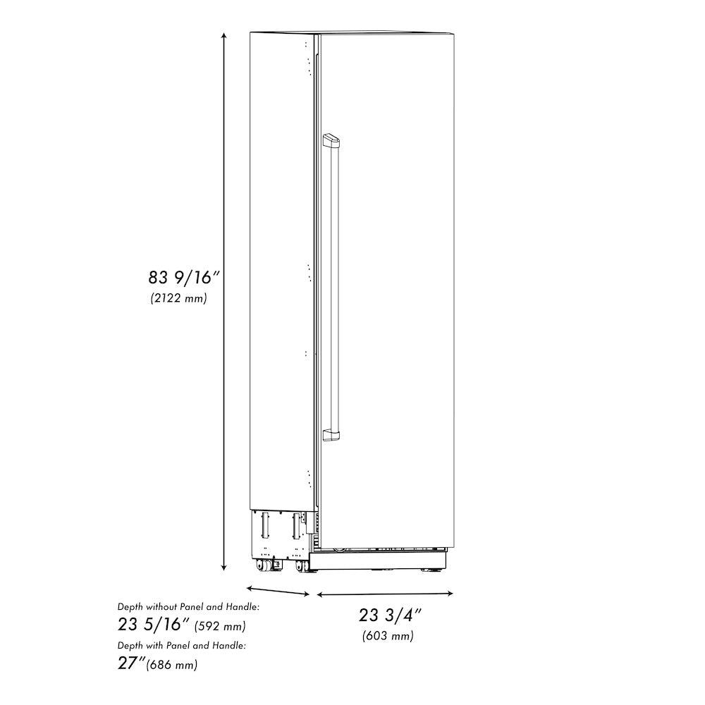 24 in. 12.5 cu. ft. Column Refrigerator RCRV30424