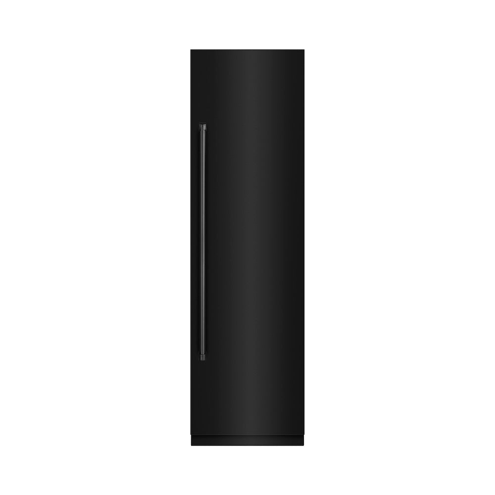 24 In. 12.5 Cu. Ft. Column Refrigerator In Black Stainless Steel With Graphite Gray Interior RCRVBS24