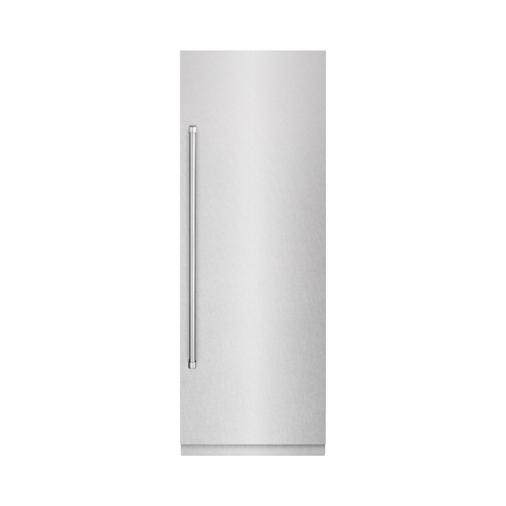 30 In. 16.7 Cu. Ft. Column Refrigerator In Satin Stainless Steel With Graphite Gray Interior RCRVSN30