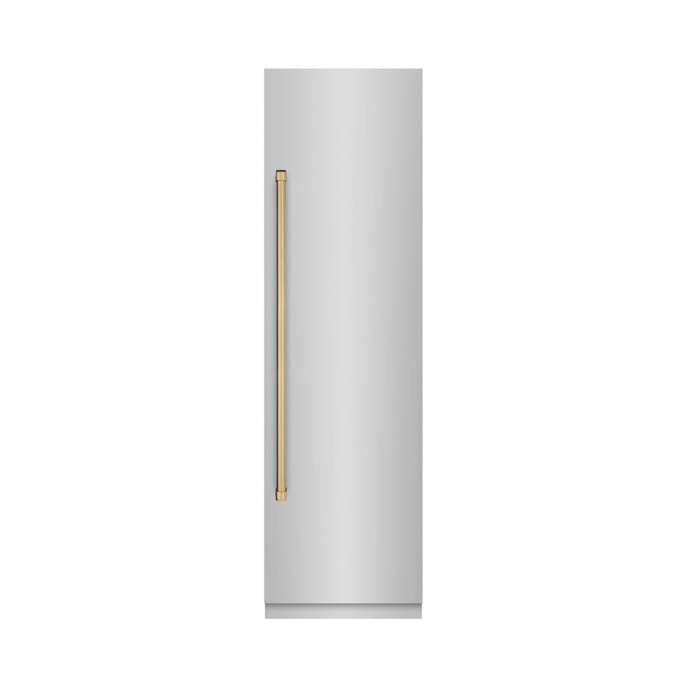 Autograph Edition 24 In. 12.5 Cu. Ft. Column Refrigerator In Stainless Steel With Graphite Gray Interior And Champagne Bronze Accents RCRVZ30424CB