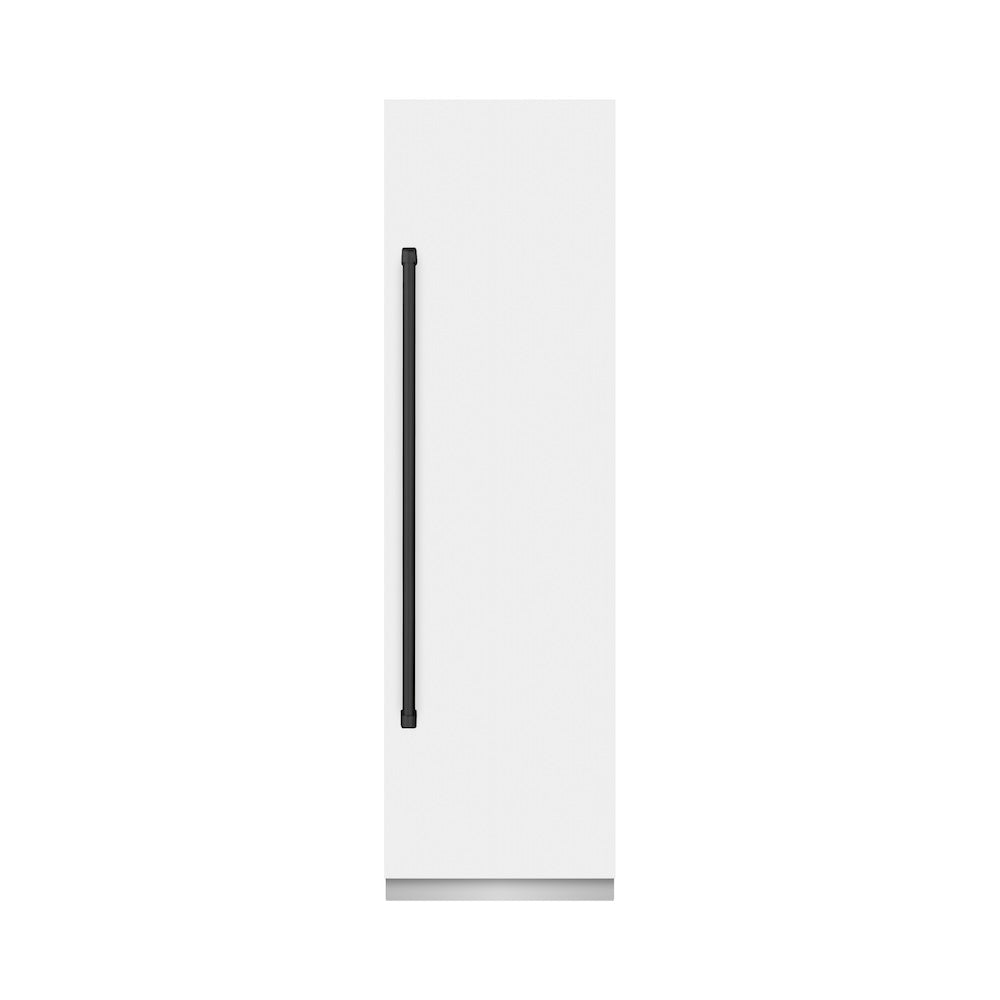 Autograph Edition 24 In. 12.5 Cu. Ft. Column Refrigerator In White Matte With Graphite Gray Interior And Matte Black Accents RCRVZWM24MB