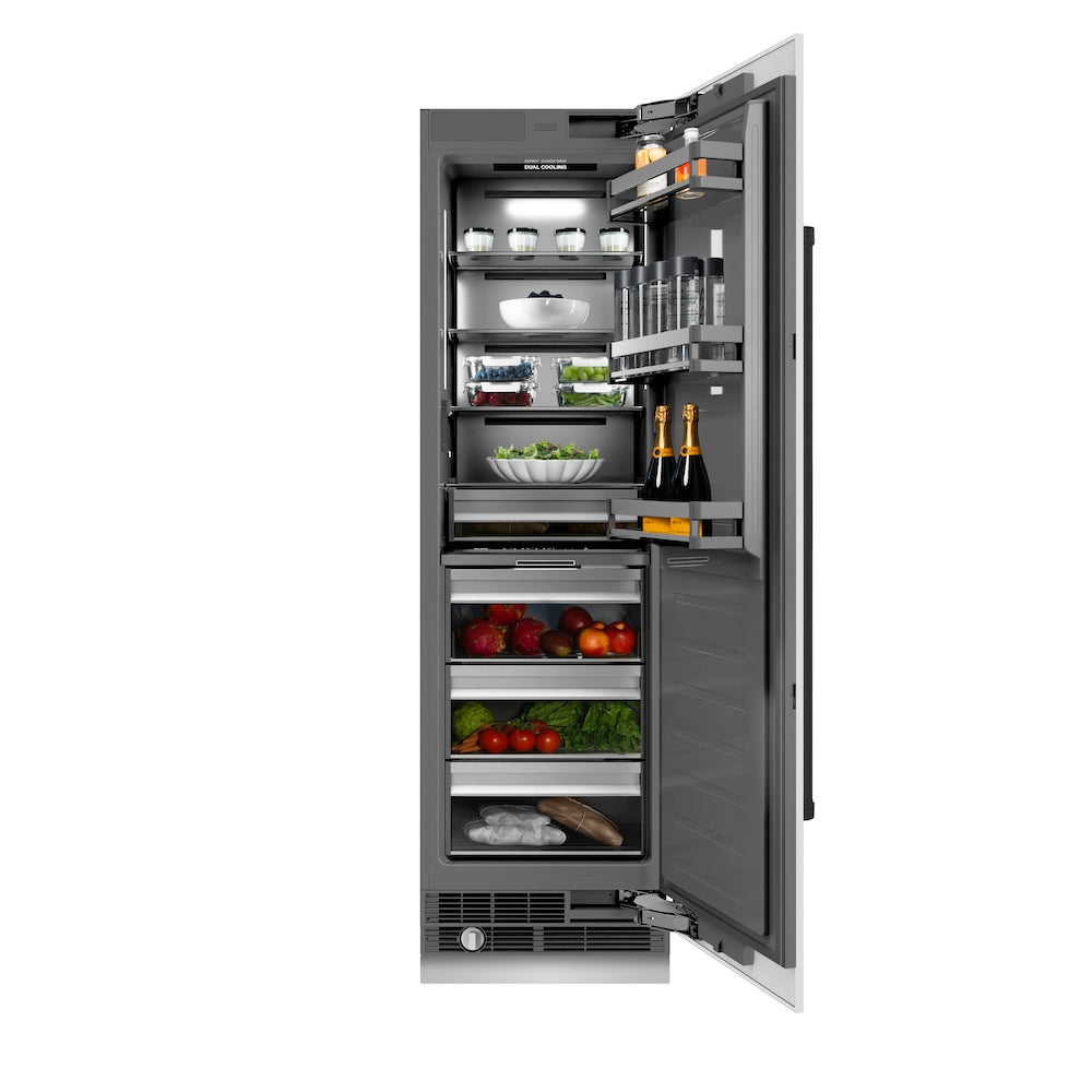 Autograph Edition 24 In. 12.5 Cu. Ft. Column Refrigerator In White Matte With Graphite Gray Interior And Matte Black Accents RCRVZWM24MB