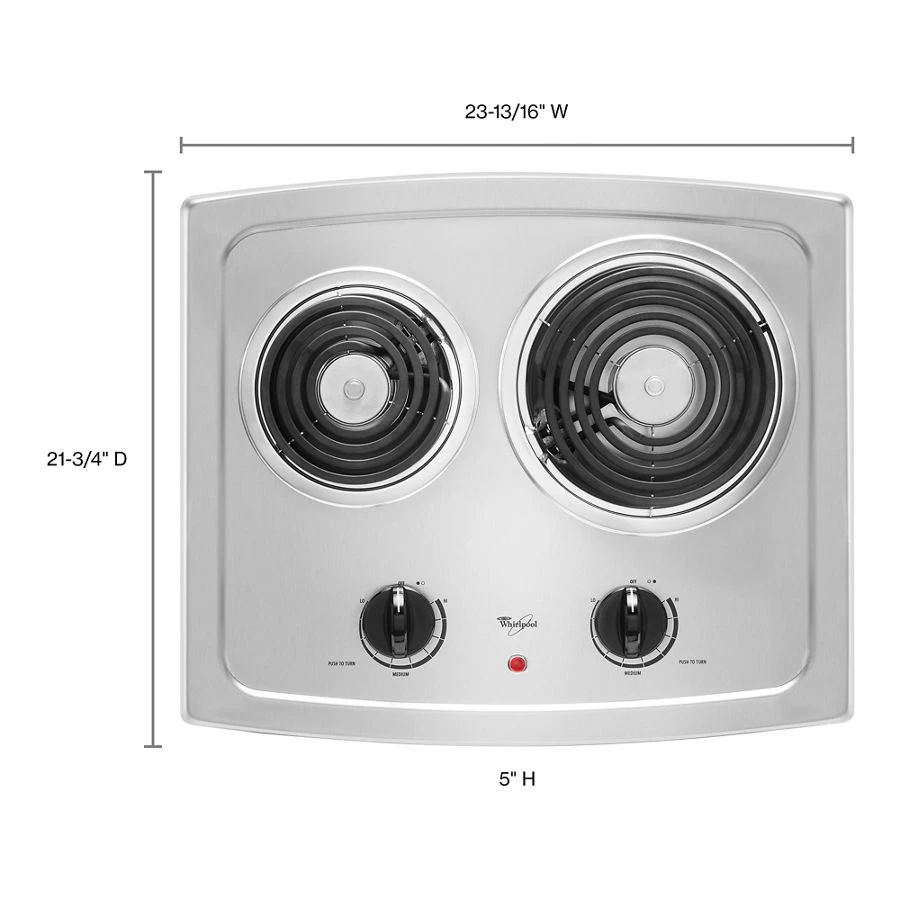 21-inch Electric Cooktop with Stainless Steel Surface view 6