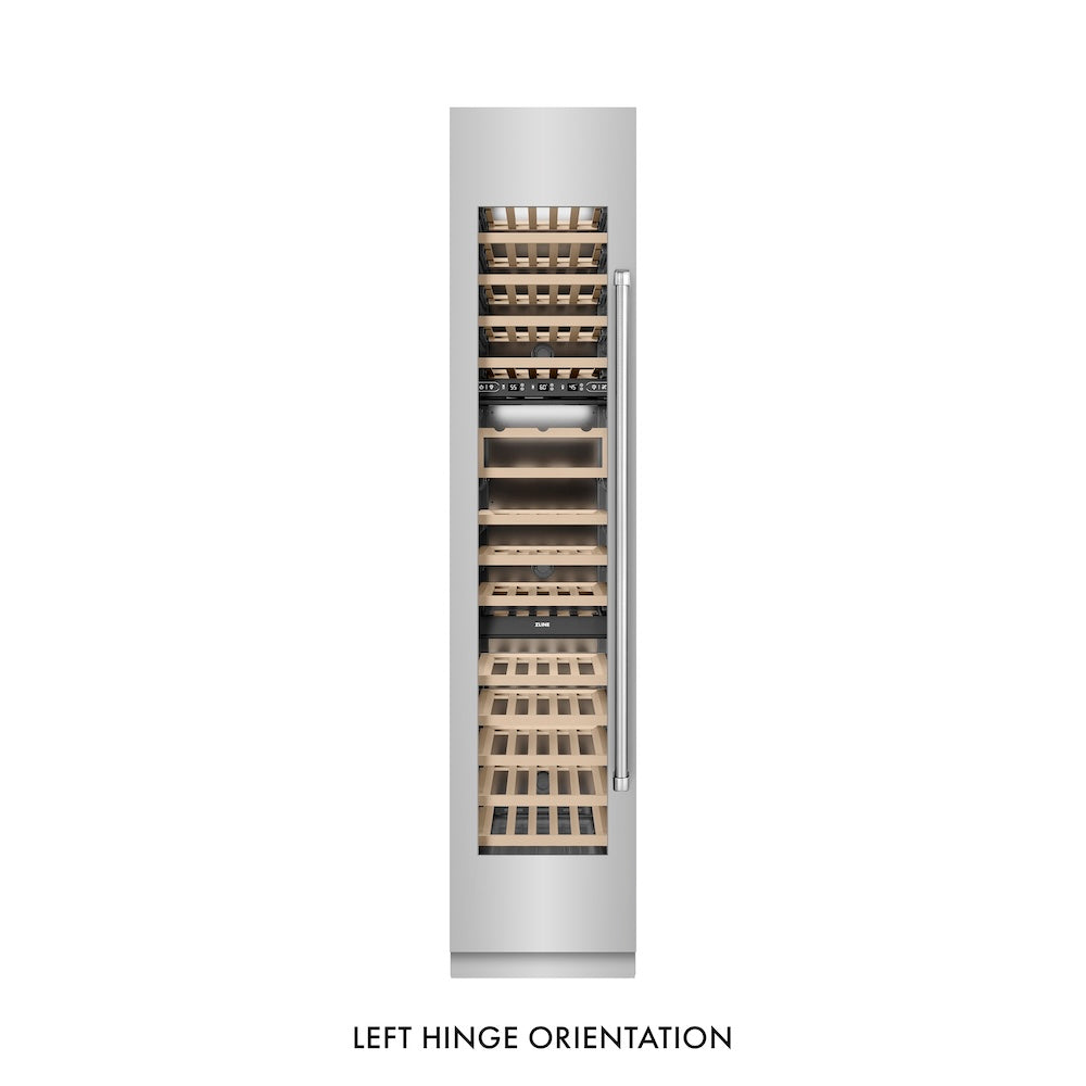 18 in. 9.0 cu. ft. Triple Zone 68 Bottle Left Hinge Column Wine Cooler RCWVL30418