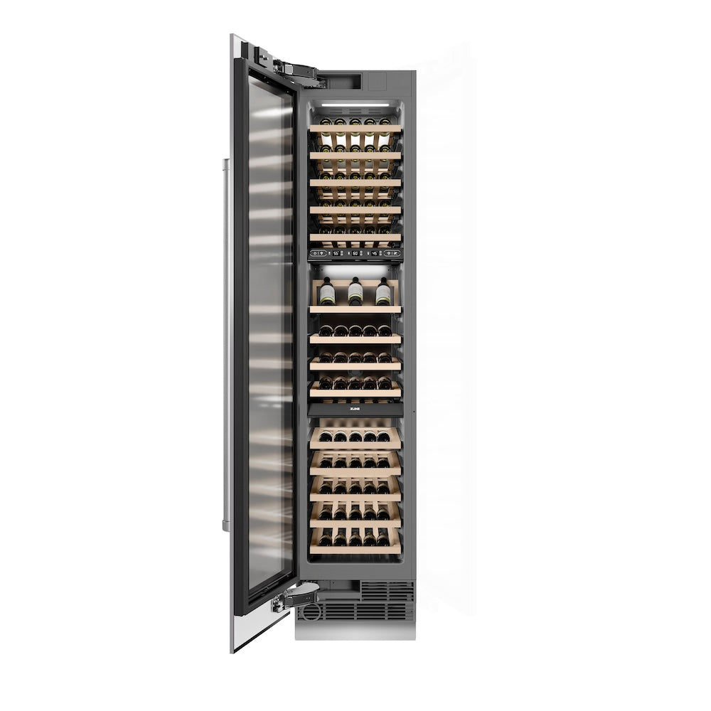 18 in. 9.0 cu. ft. Triple Zone 68 Bottle Left Hinge Column Wine Cooler RCWVL30418