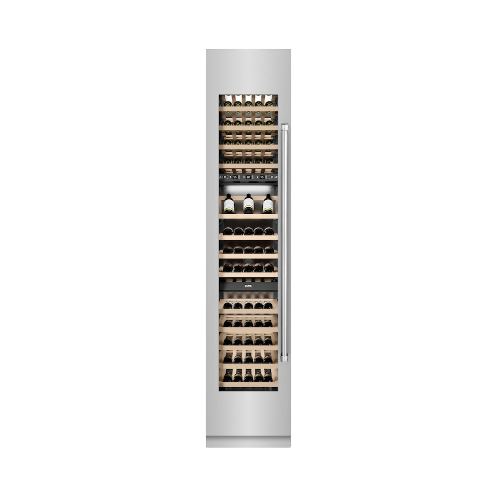 18 in. 9.0 cu. ft. Triple Zone 68 Bottle Left Hinge Column Wine Cooler RCWVL30418
