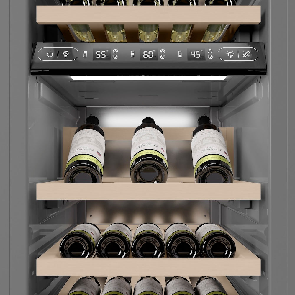 Autograph Edition 18 in. 9.0 cu. ft. Triple Zone 68 Bottle Left Hinge Column Wine Cooler RCWVLZWM18G