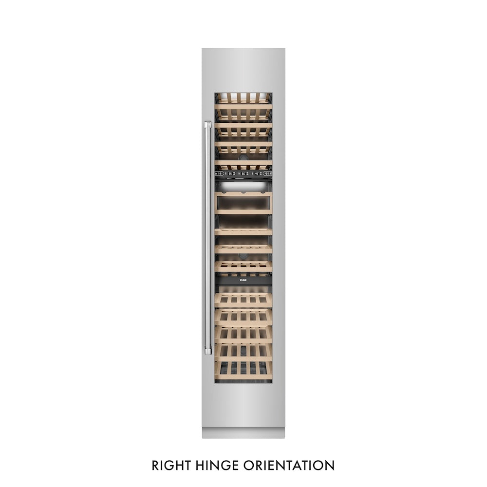 18 in. 9.0 cu. ft. Triple Zone 68 Bottle Right Hinge Column Wine Cooler RCWVR30418